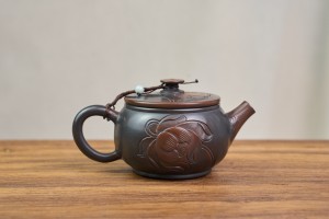 Чайник #2127, "Лотос в тёмной воде", 170 мл., циньчжоуская керамика, Чайники